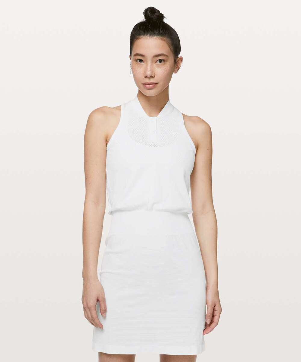 Lululemon In Your Court Athletic Dress White Activewear Size 6